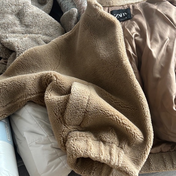 Zara Tan Teddy Jacket - Picture 4 of 4